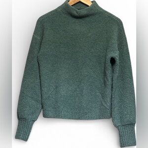 NWT MARLED WOMENS SOFT COWL NECK SWEATER TEAL/GREEN SIZE XS.